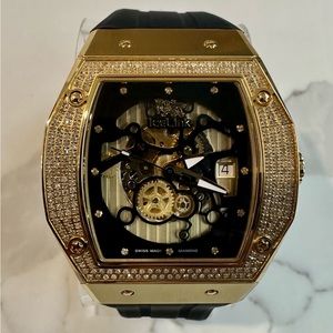 IceLink Alpha C-23 Goldtone Diamond Automatic Swiss Watch